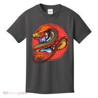 Fire Dragon Warrior Woman Kids T-Shirt thumb 0