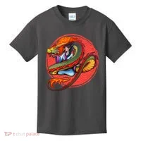 Fire Dragon Warrior Woman Kids T-Shirt thumb 0
