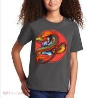 Fire Dragon Warrior Woman Kids T-Shirt thumb 2