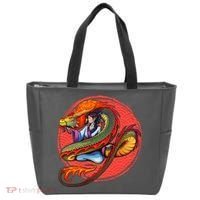 Fire Dragon Warrior Woman Tote Bag thumb 0