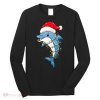 Festive Dolphin with Christmas Lights Long Sleeve Shirt thumb 0