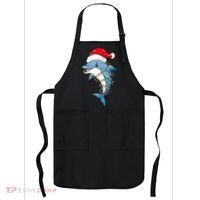 Festive Dolphin with Christmas Lights Apron thumb 0