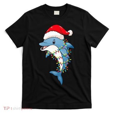 Festive Dolphin with Christmas Lights T-Shirt