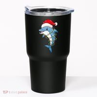 Festive Dolphin with Christmas Lights Tumbler thumb 0