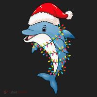 Festive Dolphin with Christmas Lights Tumbler thumb 3