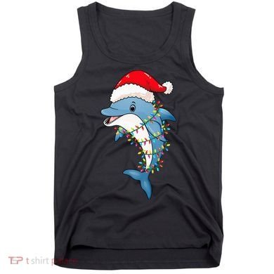 Festive Dolphin with Christmas Lights Tank Top