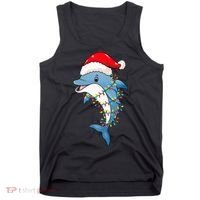 Festive Dolphin with Christmas Lights Tank Top thumb 0