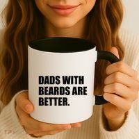 Funny Dads With Beards Are Better Coffee Mug thumb 3