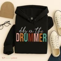 Funny Drummer Wife Dibs On The Drummer Hoodie thumb 4