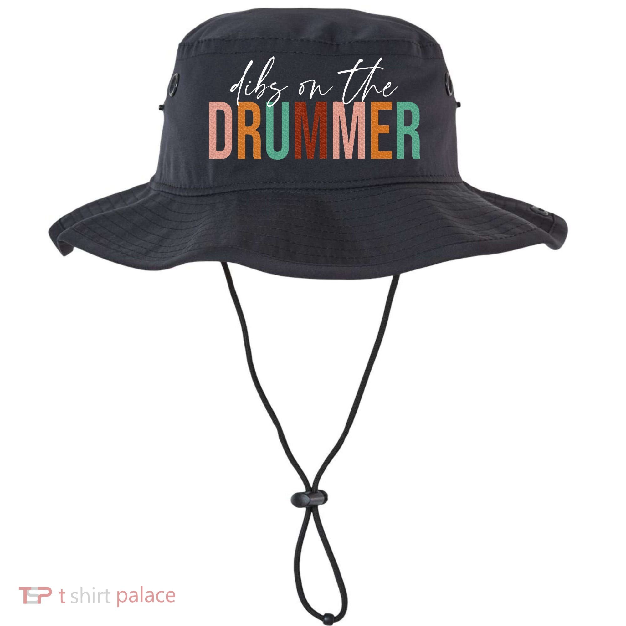 Funny Drummer Wife Dibs On The Drummer Bucket Hat