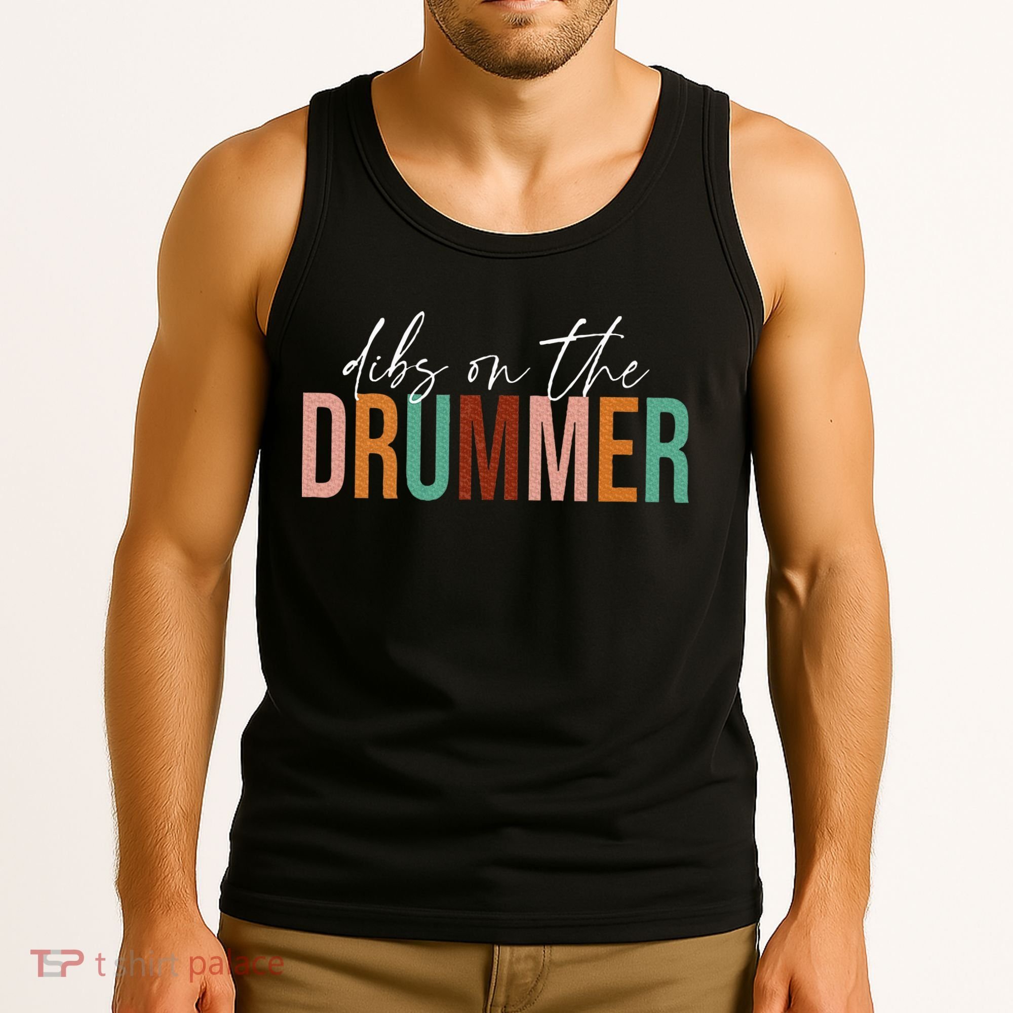 Funny Drummer Wife Dibs On The Drummer Tank Top