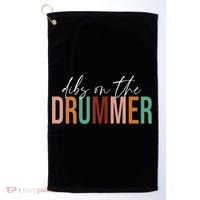 Funny Drummer Wife Dibs On The Drummer Golf Towel thumb 0