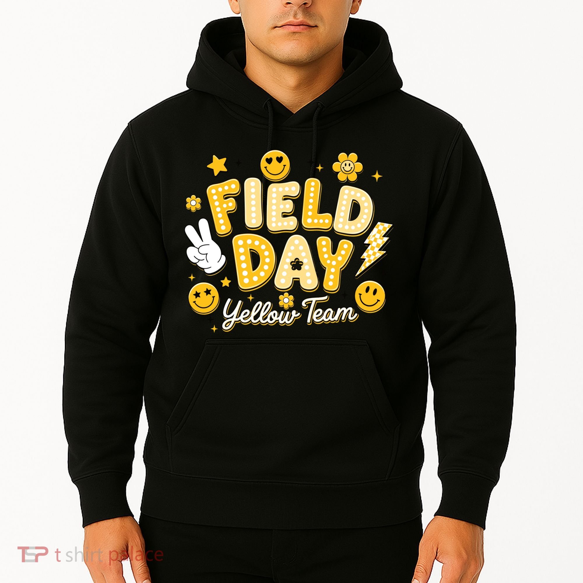 Field Day Yellow Team School Game Competiion Hoodie