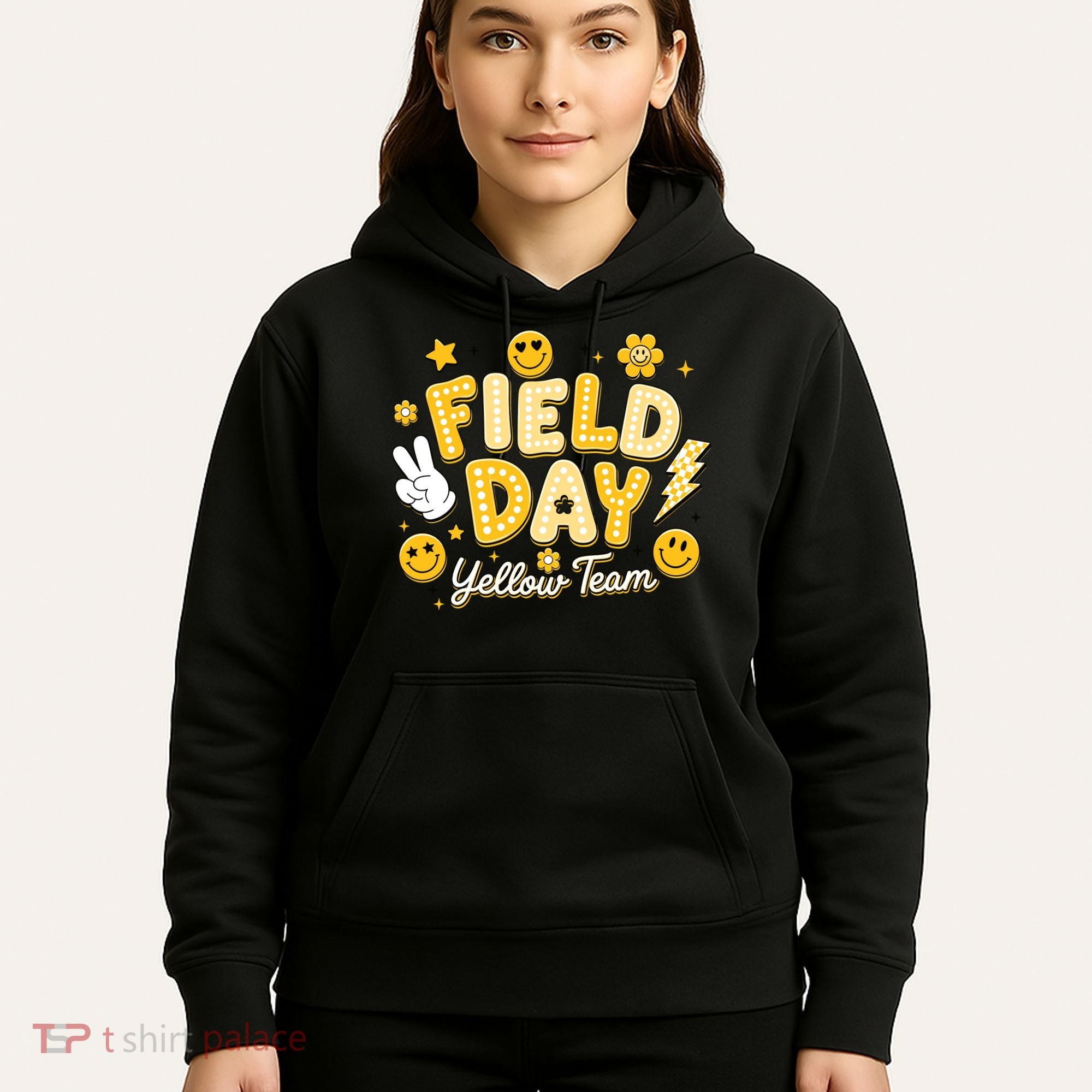 Field Day Yellow Team School Game Competiion Hoodie