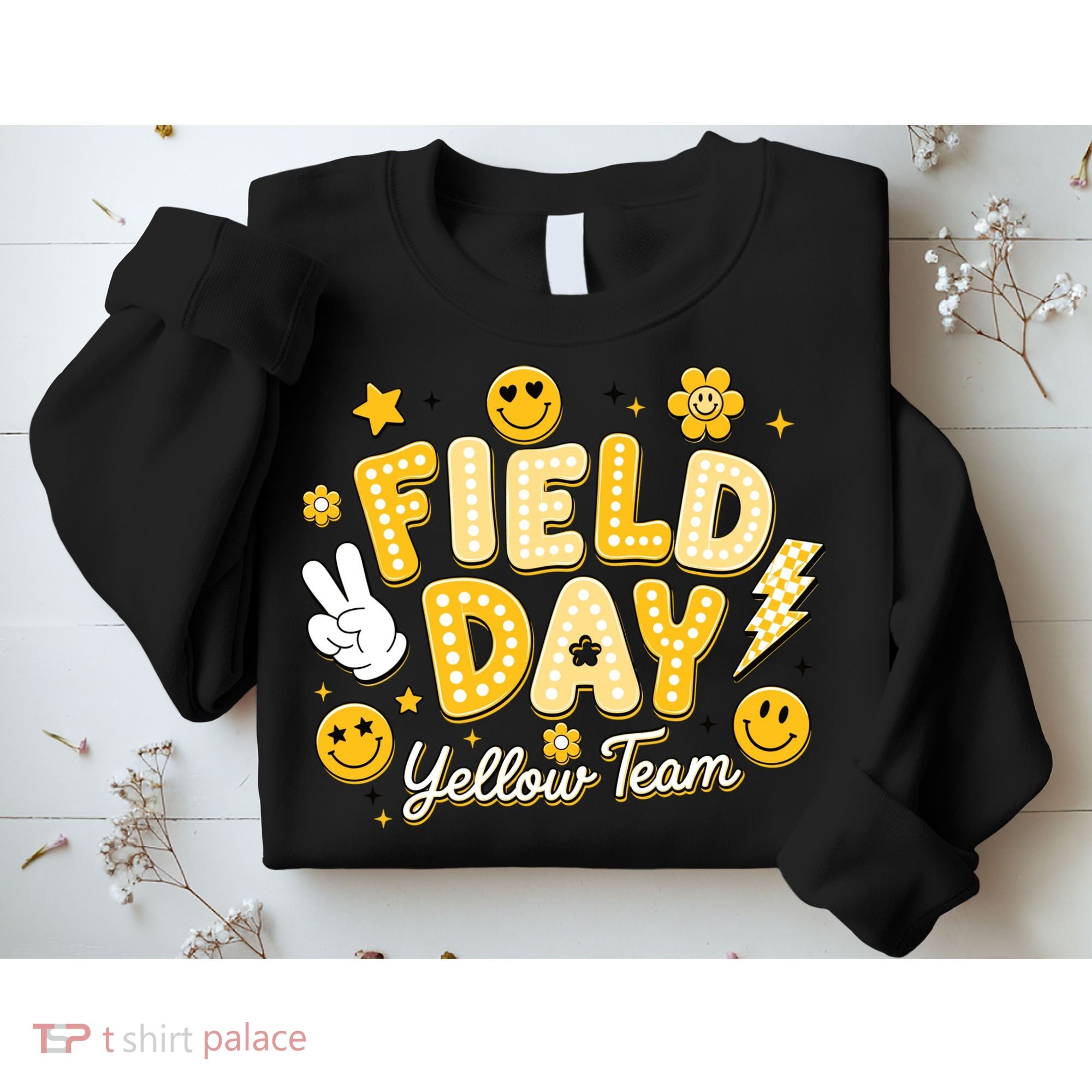 Field Day Yellow Team School Game Competiion Sweatshirt