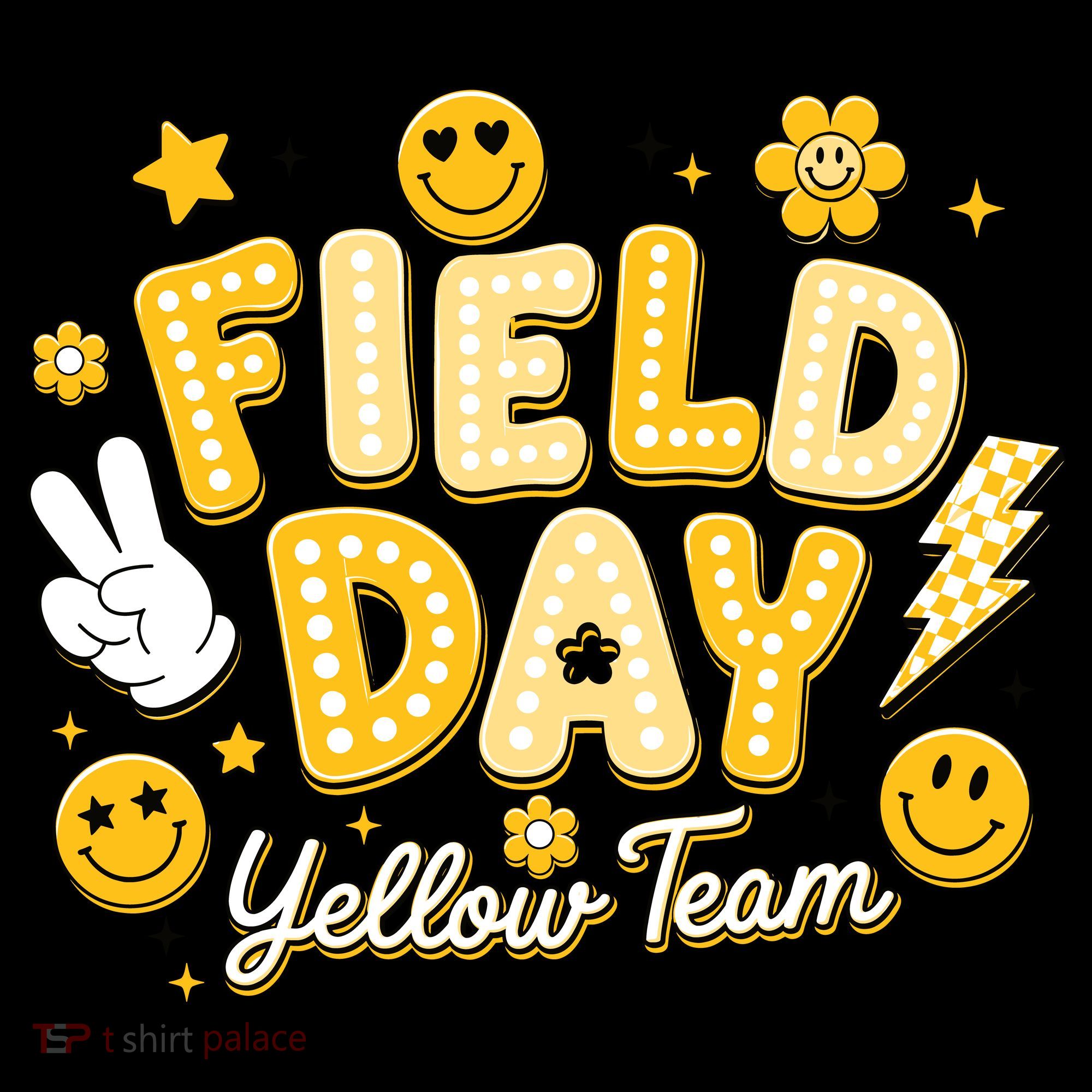 Field Day Yellow Team School Game Competiion Coffee Mug