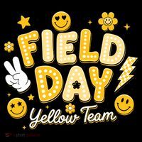 Field Day Yellow Team School Game Competiion Ornament thumb 1