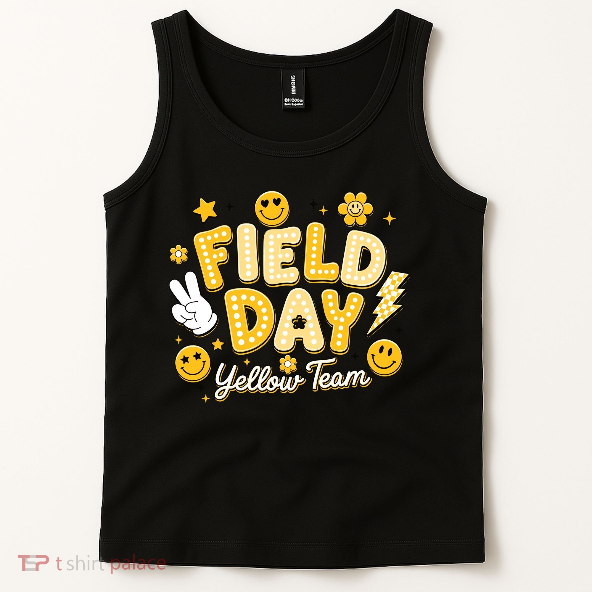 Field Day Yellow Team School Game Competiion Tank Top