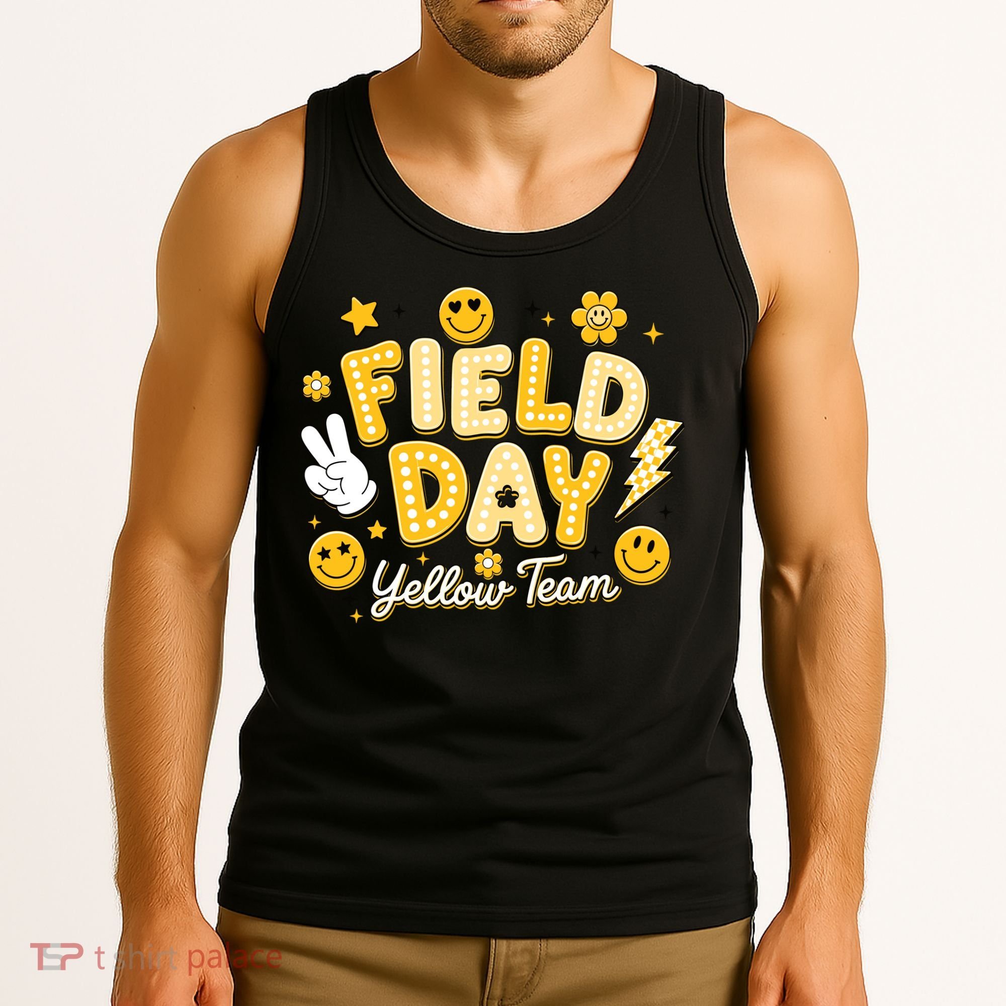 Field Day Yellow Team School Game Competiion Tank Top