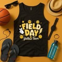 Field Day Yellow Team School Game Competiion Tank Top thumb 4