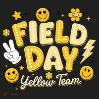 Field Day Yellow Team School Game Competiion Golf Towel thumb 3