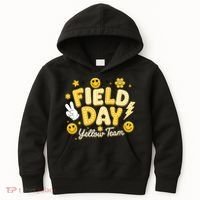 Field Day Yellow Team School Game Competiion Kids Hoodie thumb 0