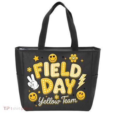 Field Day Yellow Team School Game Competiion Tote Bag