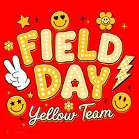 Field Day Yellow Team School Game Competiion Santa Hat thumb 1