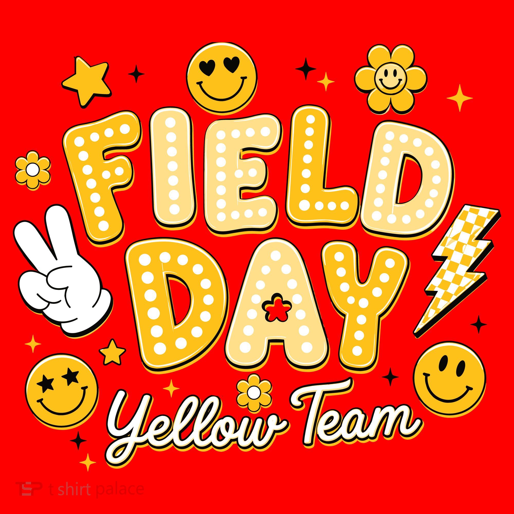 Field Day Yellow Team School Game Competiion Santa Hat