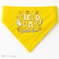Field Day Yellow Team School Game Competiion USA-Made Doggie Bandana thumb 0