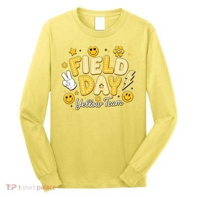 Field Day Yellow Team School Game Competiion Long Sleeve Shirt