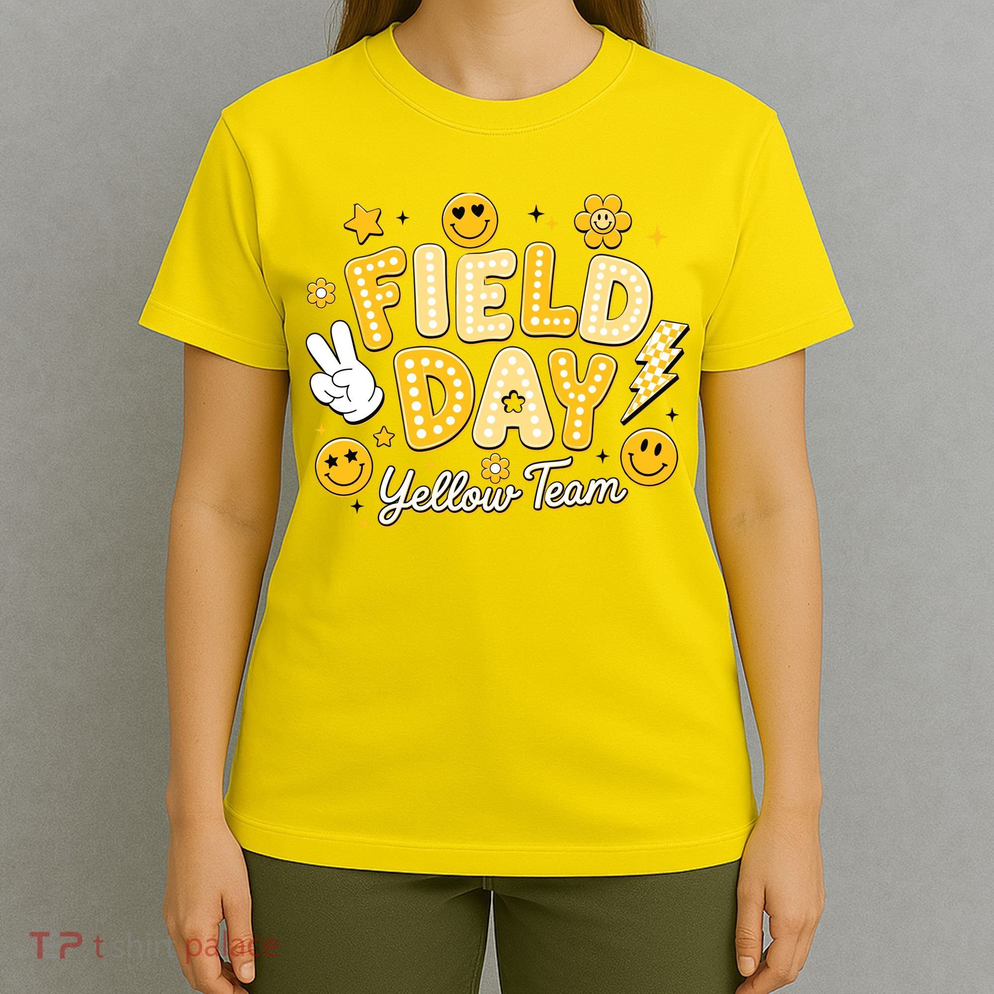 Field Day Yellow Team School Game Competiion T-Shirt