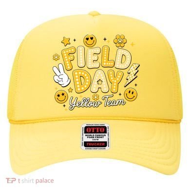 Field Day Yellow Team School Game Competiion Hat