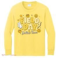 Field Day Yellow Team School Game Competiion Kids Long Sleeve Shirt thumb 0