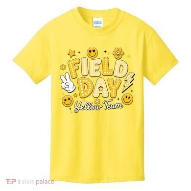 Field Day Yellow Team School Game Competiion Kids T-Shirt