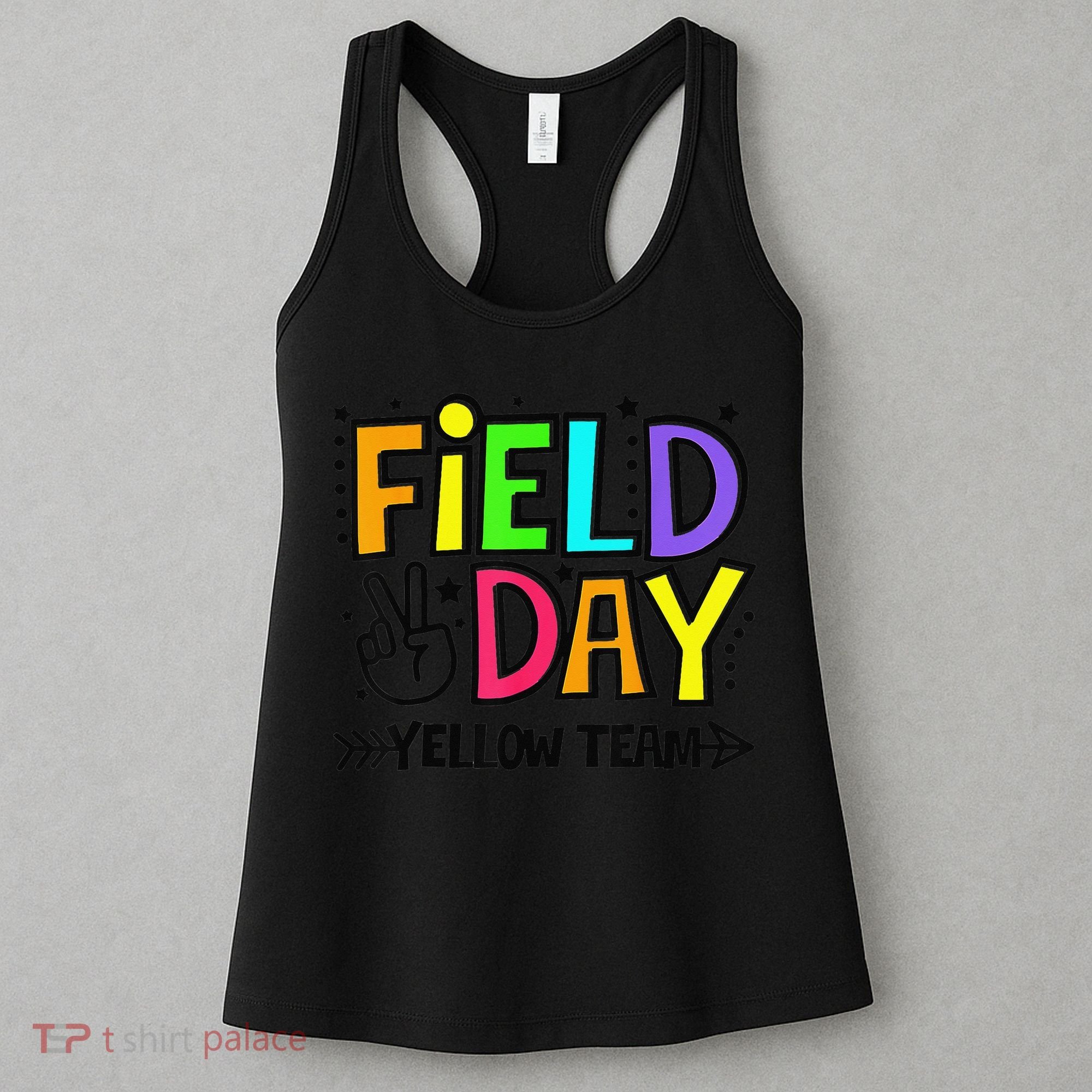 Field Day Yellow Team Funny For Teacher Field Day Games Women's Tank Top