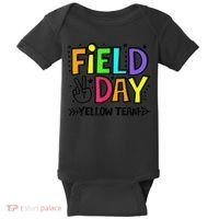 Field Day Yellow Team Funny For Teacher Field Day Games Baby Bodysuit thumb 0