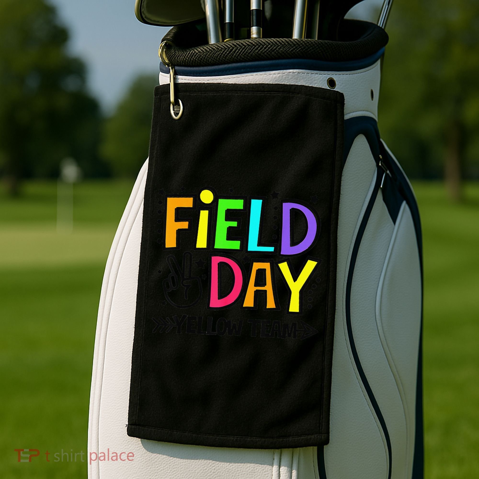 Field Day Yellow Team Funny For Teacher Field Day Games Golf Towel