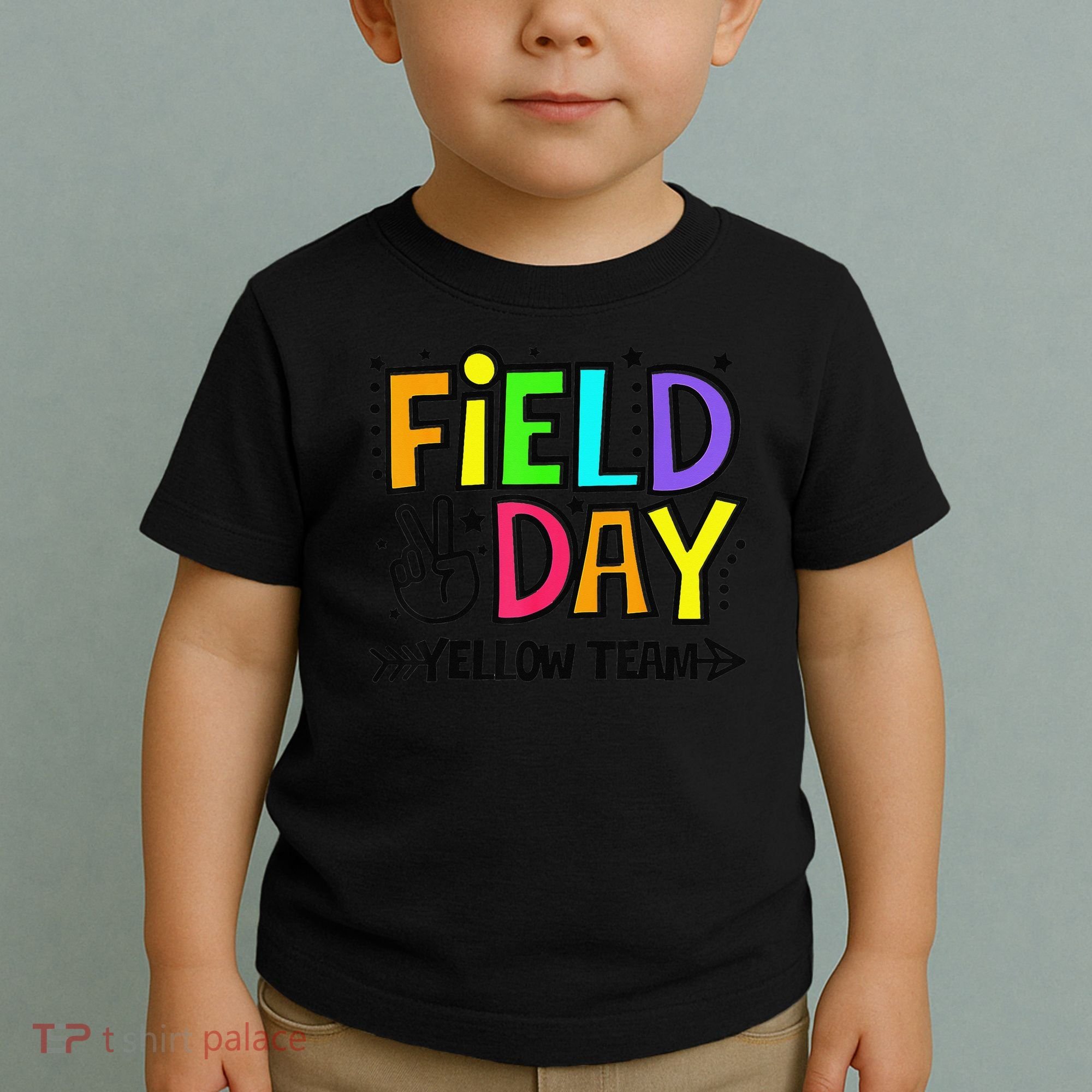 Field Day Yellow Team Funny For Teacher Field Day Games Toddler T-Shirt