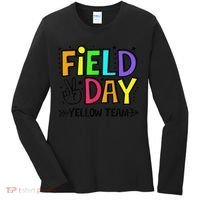 Field Day Yellow Team Funny For Teacher Field Day Games Women's Long Sleeve Shirt thumb 0