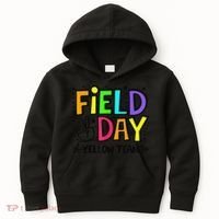 Field Day Yellow Team Funny For Teacher Field Day Games Kids Hoodie thumb 0