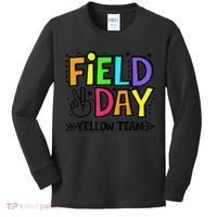 Field Day Yellow Team Funny For Teacher Field Day Games Kids Long Sleeve Shirt thumb 0