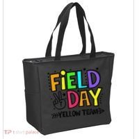 Field Day Yellow Team Funny For Teacher Field Day Games Tote Bag thumb 2