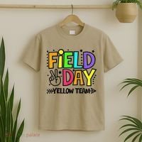 Field Day Yellow Team Funny For Teacher Field Day Games T-Shirt thumb 2