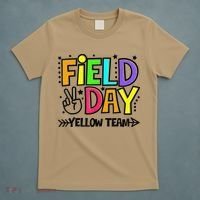 Field Day Yellow Team Funny For Teacher Field Day Games T-Shirt thumb 5