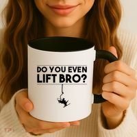 Funny Do You Even Lift Bro Gift Cute Skiing Lover Cool Gift Coffee Mug thumb 3