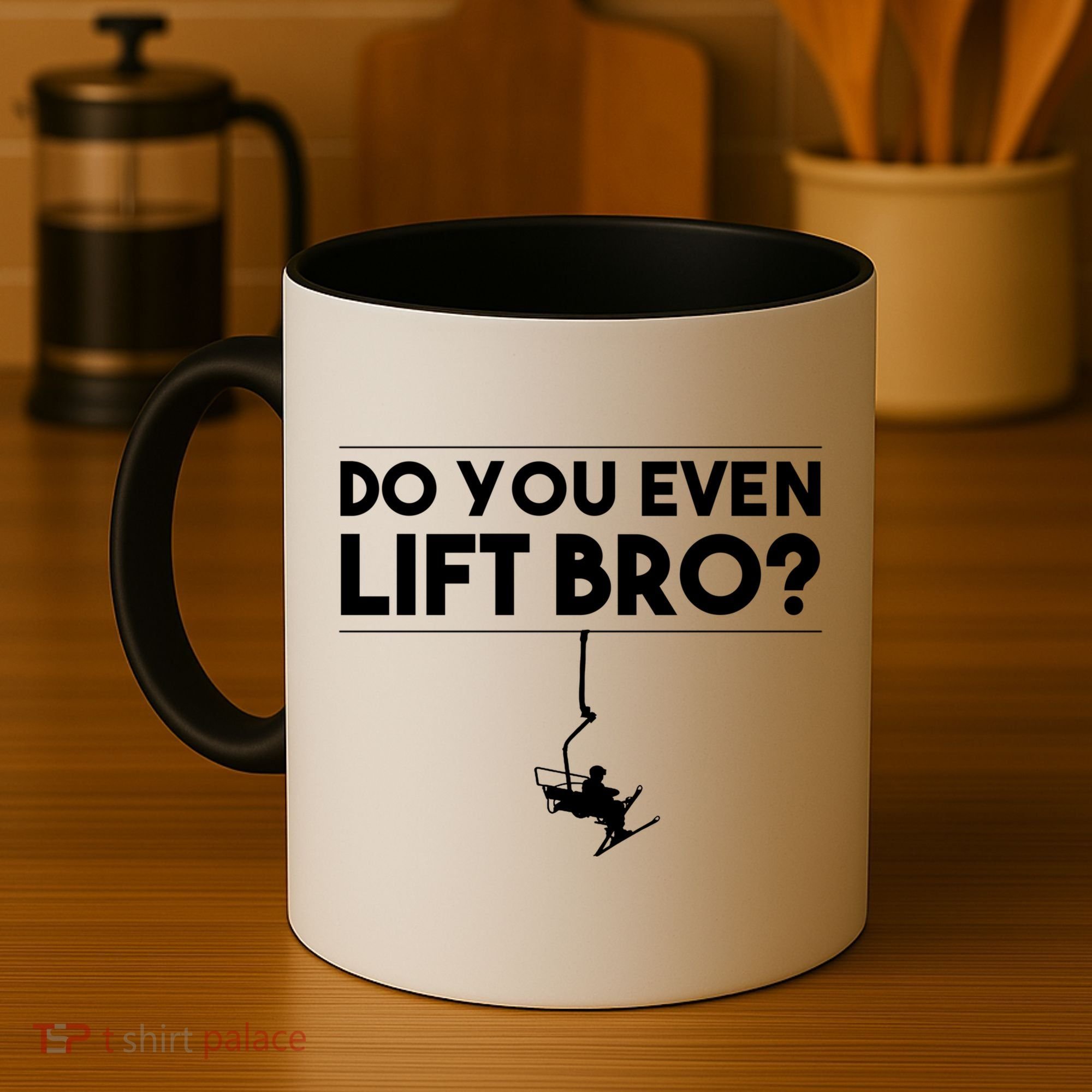 Funny Do You Even Lift Bro Gift Cute Skiing Lover Cool Gift Coffee Mug