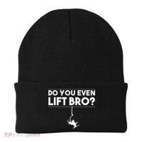 Funny Do You Even Lift Bro Gift Cute Skiing Lover Cool Gift Beanie thumb 0