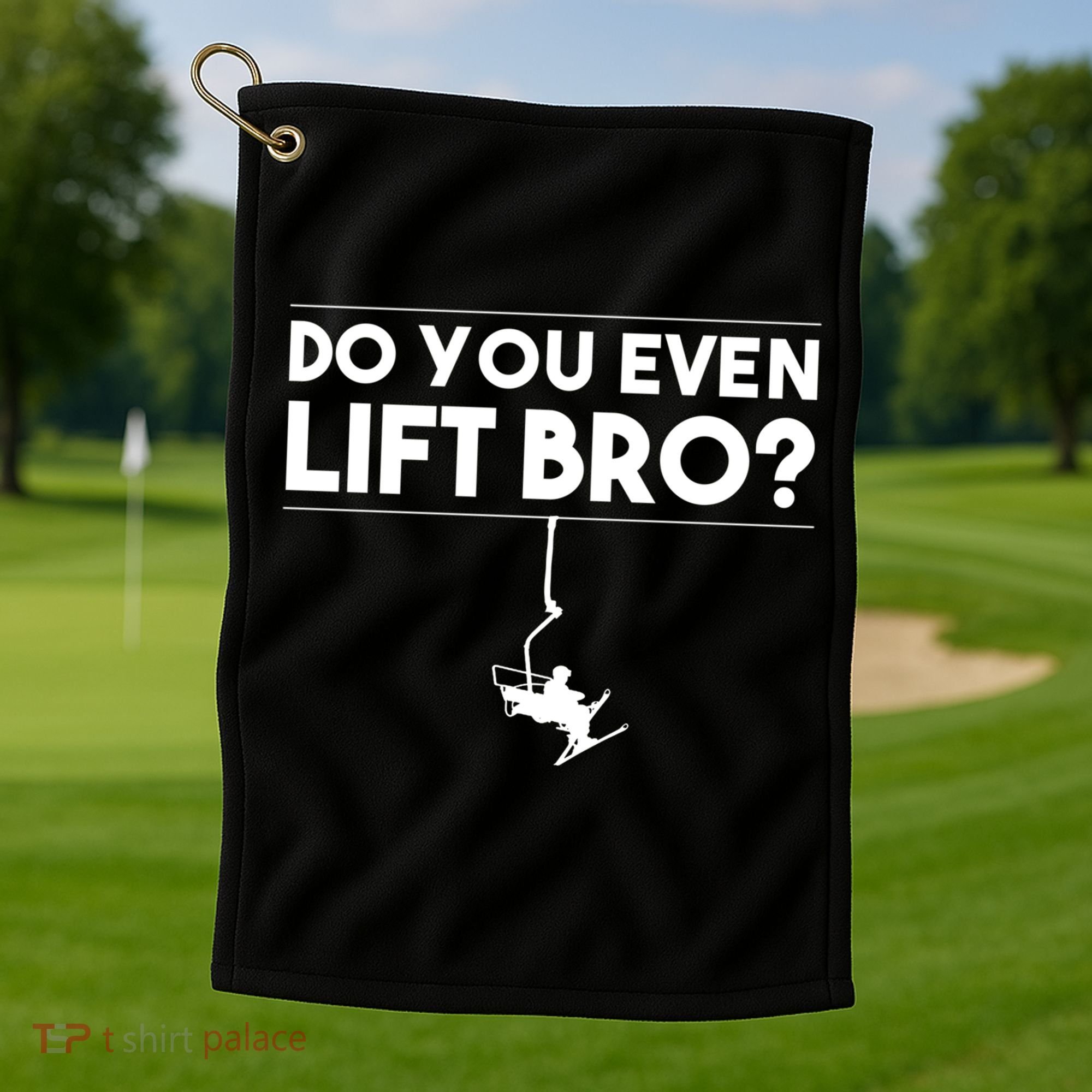 Funny Do You Even Lift Bro Gift Cute Skiing Lover Cool Gift Golf Towel