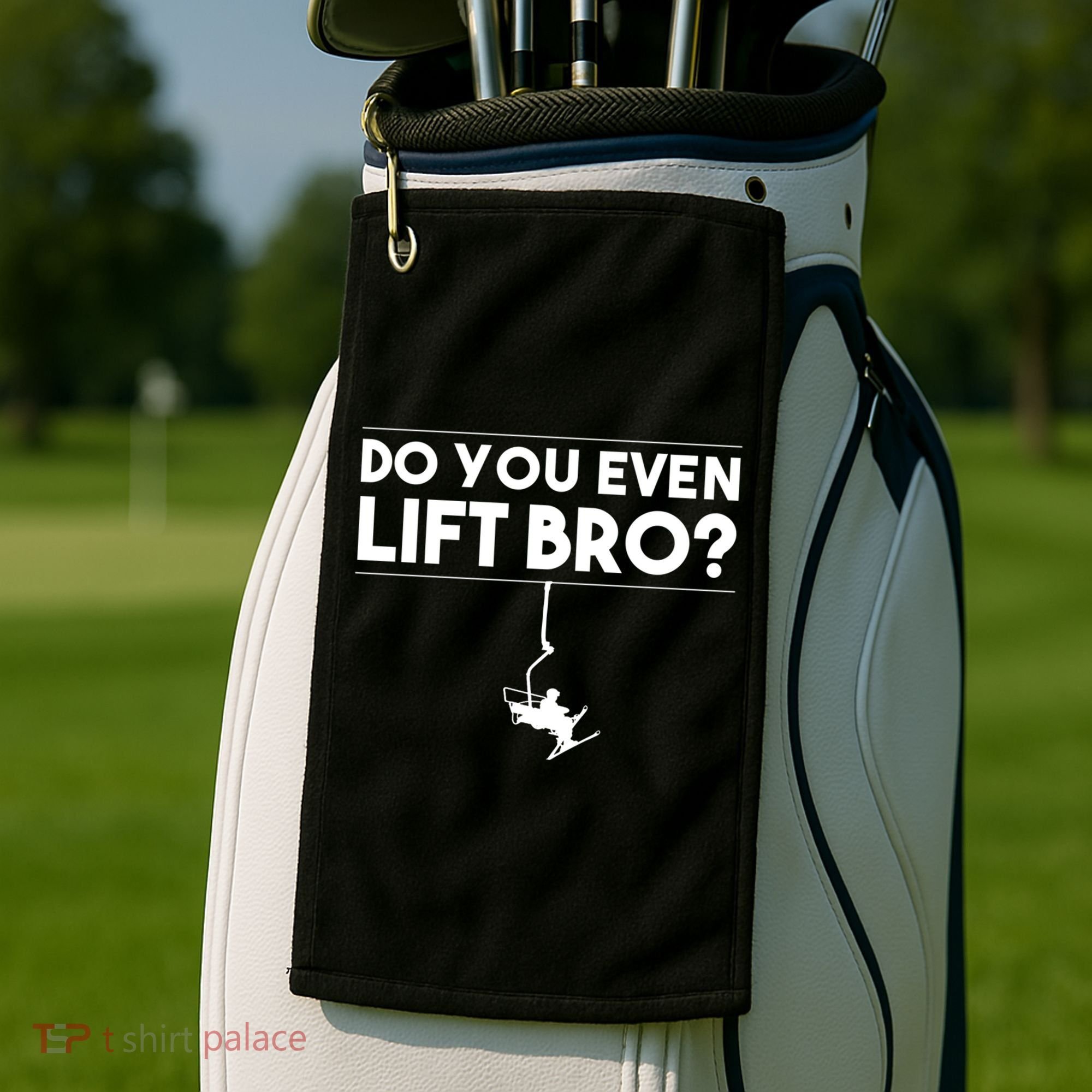 Funny Do You Even Lift Bro Gift Cute Skiing Lover Cool Gift Golf Towel